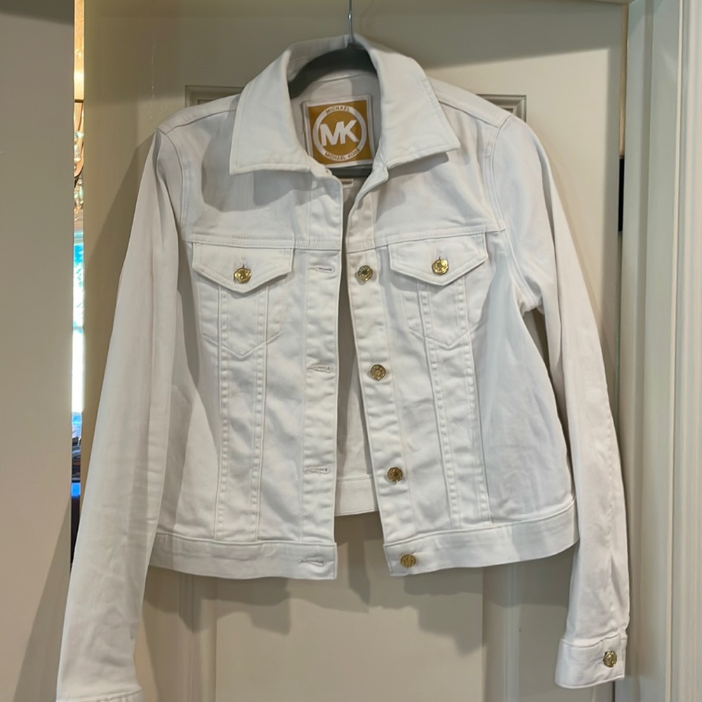 White Michael Kors jean jacket.